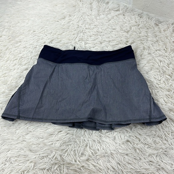 Lululemon Run: Pace Setter Skirt Heathered Deep Indigo / Deep Indigo - Picture 1 of 7